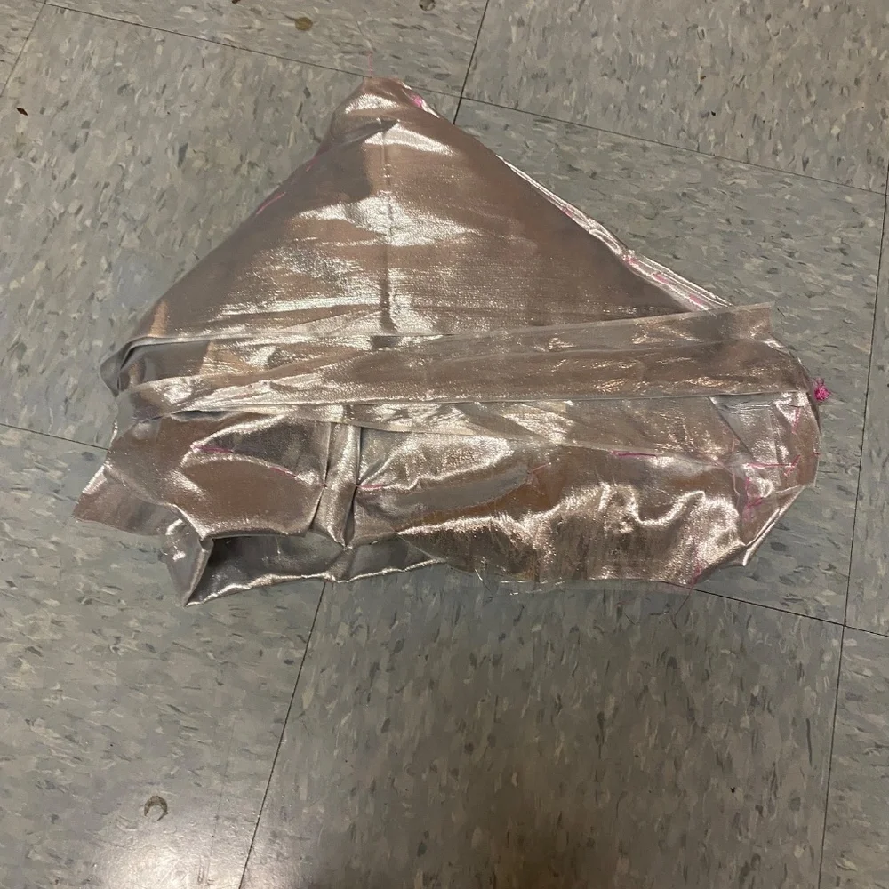 Handmade Silver Triangle Shimmer Pillow - Picture 2 of 3